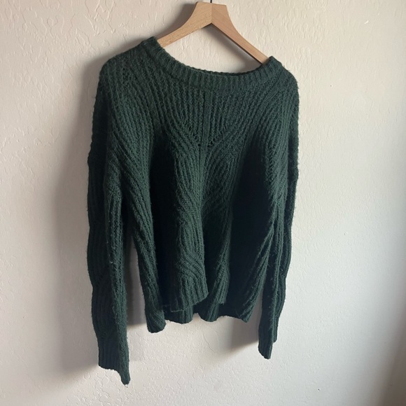 Madewell Women’s Green Alpaca Blend Pullover Knit Sweater Size M Soft Cozy Warm - Picture 4 of 6